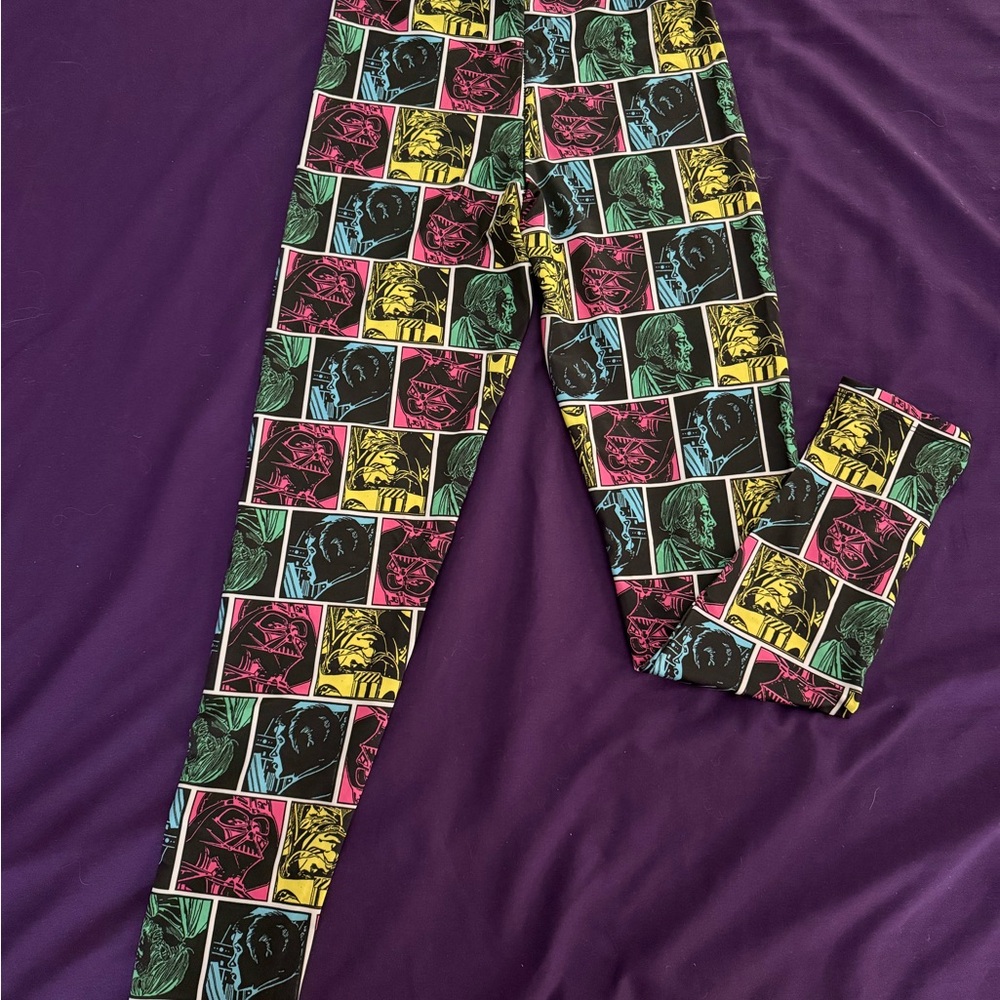 Star Wars Black and Pink Leggings Retro Pop Art Design